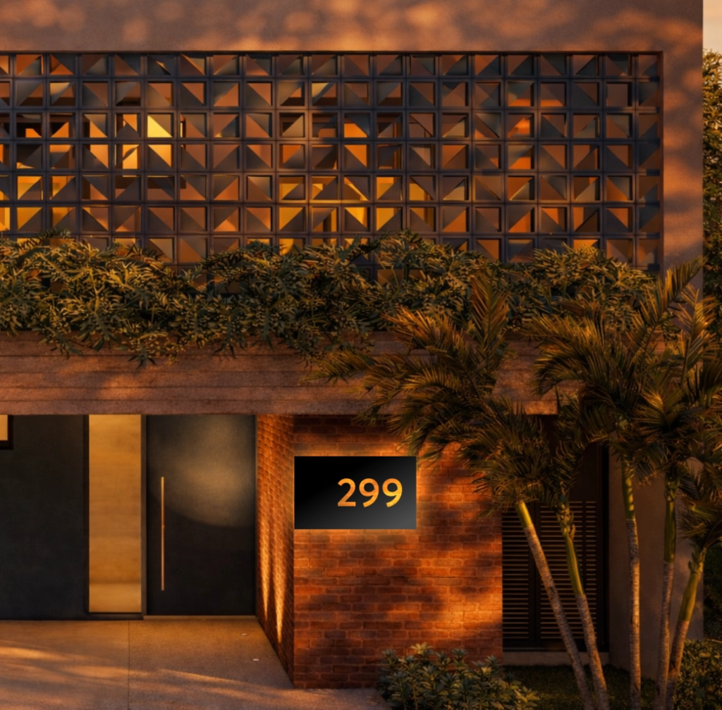 Placa numerica de parede